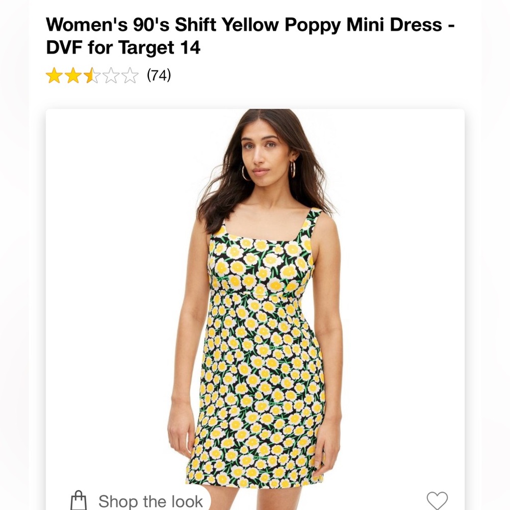 DVF limited edition shift dress runs small